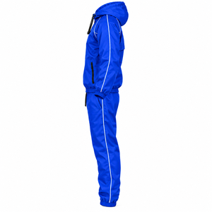 Ensemble de survêtement décontracté deux pièces pour homme en tissu mémoire de polyester tissé, coupe-vent et pantalon, avec logo personnalisé, collection automne 2026 - Product Image 5