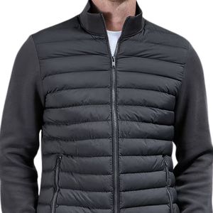 Men's Quilted Technical Hybrid Funnel Neck Jacket Lightweight Padded Winter <b>Coat</b> Warm Windproof Outdoor Casual Apparel Jacket - Product Image 3