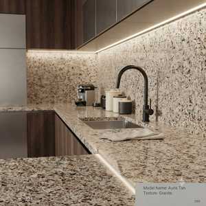 Dalle fine en granit Auris Tan imperméable, durable, pour comptoir au design contemporain - Product Image 2