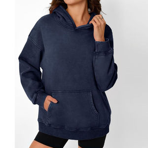 Nouvelle Arrivée : Sweat à Capuche Femme Tendance à Manches Longues Respirant Effet Délavé – Idéal Hiver - Product Image 1