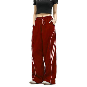 Pantalones de poliéster de corte ajustado, personalizables, estilo cargo, holgados, ligeros, con cordón, para mujer, para gimnasio, para correr - Product Image 5