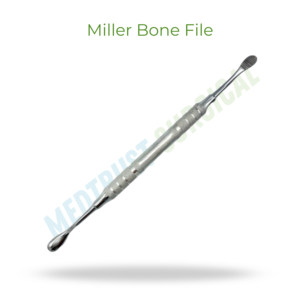 เครื่องมือผ่าตัดกระดูกมิลเลอร์ โบน ไฟล์ ขนาด 7 นิ้ว สำหรับการปรับรูปทรงกระดูก - Product Image 2