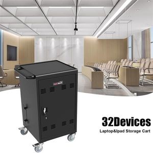 Carrello e Armadietto di Ricarica Mobile in Acciaio, Plastica e Metallo per Tablet e Laptop, Capacità 30 Dispositivi - Product Image 5