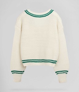 Pull en tricot respirant à motif graphique, couleurs pastel, pull doux et féminin, tendance automne pour le marché américain - Product Image 4