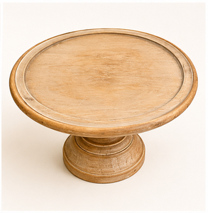 Versatile Natural Wood <b>Cake</b> Pedestal <b>Stand</b> Durable Round Wooden Serving Tray And Cupcake Holder For Home Decor Hotels Tableware - Product Image 5
