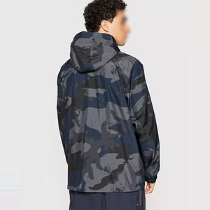 Premium Quality OEM Service Unisex Hooded <b>Canvas</b> Zipper Plus Size Waterproof Windbreaker Jackets Low Price Front Logo - Product Image 3