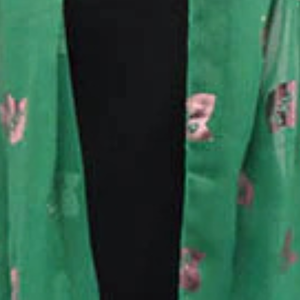 AKA Foil Applique Gauze Scarf Green Lightweight Fashion <b>Wrap</b> with <b>Pink</b> Foil Crest Print Soft Sorority Shawl for Women - Product Image 5
