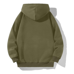 Sweat-shirts à capuche unisexes en gros, décontractés, couleur unie, respirants, 100 % coton, coupe ample, anti-boulochage, avec logo personnalisé - Product Image 5
