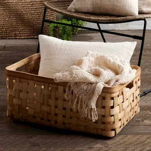 Cesta de Bambú Natural, Organizador de Cocina, Contenedores de Almacenamiento, Caja Tejida para Alimentos, Organizadores para el Hogar y Jardín, Artículos Decorativos para el Hogar - Product Image 4