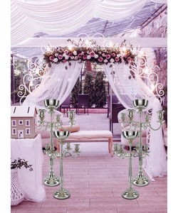 Elegant <b>Iron</b> <b>5</b> Arm Candle Holder Decorative Candelabra for Home and Wedding Decor At Best Price - Product Image 3