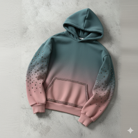 Sudadera con Capucha Bordada Trendy Spider 1.1, Estilo Otoñal, Oversize, Streetwear, Personalizada, 100% Poliéster, con Bolsillos, para Hombre y Mujer