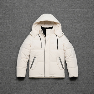 Premium Quality Men's Worsted Puffer Jacket Waterproof Breathable <b>Winter</b> Camouflage Long OEM Service Front Hooded <b>Coat</b> - Product Image 3