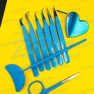 Pince à épiler professionnelle en acier inoxydable à pointe en fibre et poignée diamantée pour extensions de cils, accessoires et outils personnalisables avec logo, vente en gros - Product Image 5