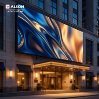 شاشة عرض LED خارجية مقاومة للماء IP65 P5 من ALSON، شاشة إعلانية للفنادق والمباني التجارية والمشاريع المعقدة