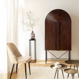 Armoire en bois de manguier arrondie Vandana Vista Pebble - Product Image 1