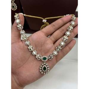 Indian Ethnic Priya Premium Victorian Gold Plated <b>Bridal</b> <b>Necklace</b> & <b>Earring</b> <b>Set</b> - Product Image 2