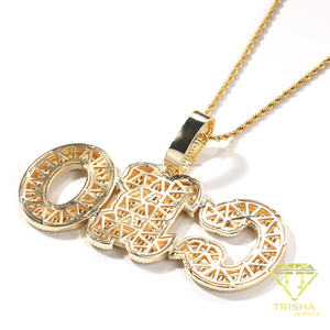 Collar con colgante de nombre personalizado, con piedras de moissanita, tono dorado, joyería hip hop para hombres y mujeres - Product Image 2