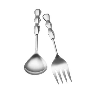 Juego de Servidores de Ensalada de Metal para Restaurante, Cuchara y Tenedor para Servir Ensalada de Acero Inoxidable, para Uso en Mesa de Comedor - Product Image 6