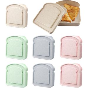 8 boîtes à sandwich réutilisables en plastique de 14 oz avec couvercle, contenants à lunch 100% plastique pour le stockage des aliments, pour le stockage des sandwichs - Product Image 1