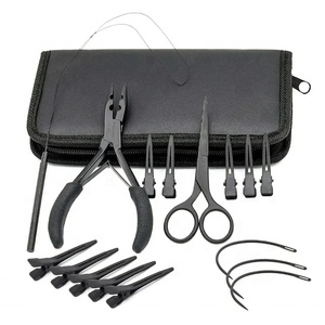 Juego de Herramientas Profesionales de Acero Inoxidable Negro con Diseño Personalizado y Logotipo Personalizado para Extensiones de Cabello, Kit de Aplicación de Micro Anillos - Product Image 4