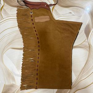 "Premium Western Leather <b>Chaps</b> Cowboy <b>Riding</b> Gear Durable & Comfortable Adjustable Fit Handmade for Horse <b>Riding</b> & Rodeo - Product Image 1