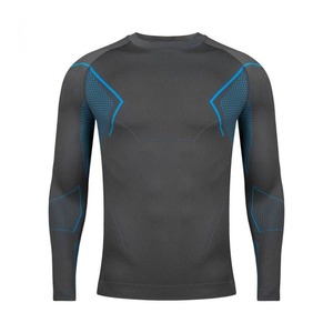 Ensembles de course extensibles personnalisés avec logo et nom imprimés, combinaison de compression hiver unie à transfert thermique - Product Image 2