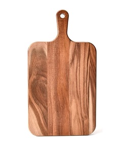 Tabla de Cortar de Madera Natural, Rectangular, con Asa, Acabado Natural, Diseño Minimalista, Bloque de Corte para Cocina - Product Image 1