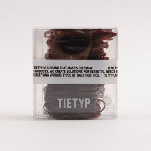 Élastiques à cheveux TIETYP, bandeaux en caoutchouc élastique, couleur unie, minimaliste, moderne, usage quotidien, pour femmes, emballage en carton, fabriqué en Corée - Product Image 2