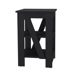 Rossville <b>Black</b> <b>Side</b> <b>Table</b> for Living Room Stylish Nightstand - Product Image 6
