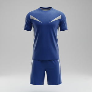 ชุดฟุตบอลเด็กพร้อมกางเกงขาสั้น ชุดสองชิ้นสำหรับฝึกซ้อมฟุตบอล แห้งเร็ว ชุดกีฬา รับผลิตตามแบบ OEM - Product Image 1