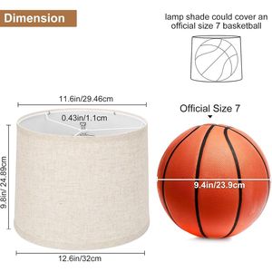 Seaside Village Medium Lampshades Set 2 <b>Drum</b> Lampshades 11.6\" Top X 12.6\" Bottom X 9.8\" High Spider Fitter <b>Lamp</b> Covers <b>Shades</b> - Product Image 2