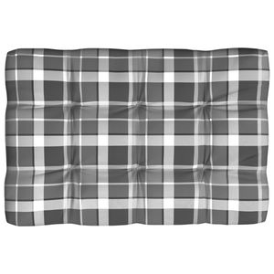 Juego de 7 Cojines Grandes para Muebles de Patio, Diseño a Cuadros Grises, 100% Poliéster - Product Image 4