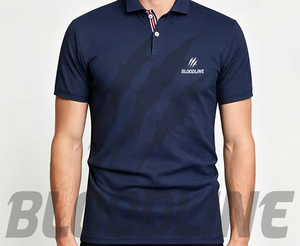 Polo à manches courtes pour homme Bloodline, couleur unie, tricoté, séchage rapide, coupe décontractée, marron - Product Image 5