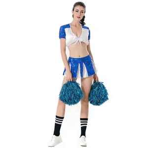 Derniers modèles d'uniformes de cheerleaders en deux pièces de haute qualité, ensembles de vêtements de danse pour filles, tenue de cheerleading pour femmes - Product Image 5