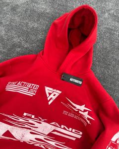 เสื้อฮู้ดดี้ดีไซน์เนอร์สุดหรูทรงบ็อกซี่ ขนาดใหญ่พิเศษ ผ้าฟลีซโพลีเอสเตอร์/คอตตอนเนื้อหนา 220 กรัม สำหรับฤดูใบไม้ร่วง แห้งเร็ว ระบายอากาศได้ดี สวมใส่สบาย - Product Image 5