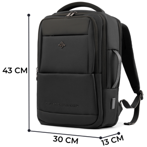 Minimalist Nylon Laptop <b>Backpack</b> with USB Port 20-39L Unisex Shoulder Straps Soft Handle Zipper Closure - Product Image 2