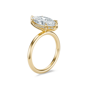 Bague Tatum 200-14K en or massif avec diamant taille ovale certifié IGI – Cadeau de luxe pour mariage, fiançailles ou soirée - Product Image 6