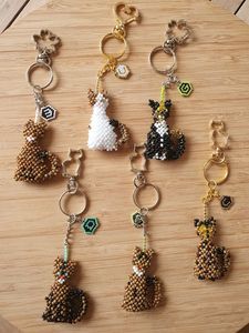 Handmade <b>keychain</b> with embroidered beads - Product Image 5
