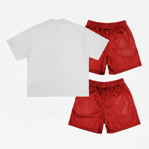 ZAINI 2026 Summer Men's Casual High Quality Breathable T-Shirt & <b>Shorts</b> <b>Set</b> 100% Polyester Crew Neck Custom Made Hand Embroidery - Product Image 2