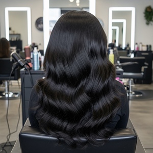 Indian Virgin Human Hair <b>Extensions</b> 150g Raw Unprocessed Machine Double Weft Loose Wave Weft Bundle Natural Color <b>for</b> <b>Braiding</b> - Product Image 1