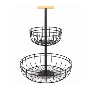 Corbeille à fruits en métal de luxe au design minimaliste pour comptoir de cuisine moderne, solution décorative d'organisation des fruits - Product Image 1