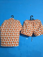 Conjunto de Pijama de Algodón Orgánico 100% con Estampado de Fresas para Mujer, Manga Corta, Estampado Digital Suave, Cintura Elástica, Ropa de Dormir para Toda Temporada