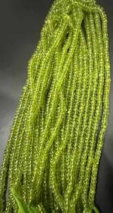 ลูกปัดพลอยเพอริดอทสีเขียวทรงรอนเดลล์คุณภาพสูง ขายส่ง ขนาด 6 มม. พลอยเพอริดอทธรรมชาติเจียระไนทรงเหลี่ยม ความยาว 16 นิ้ว แบบร้อยเป็นเส้น - Product Image 4