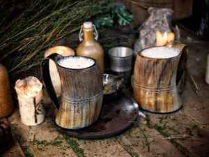 Taza de Cuerno de Búfalo Natural de Diseño Único, la Mejor Calidad, Ideal para Fiestas, Wicca, Paganismo, Café, Cerveza, Tazas de Cuerno Natural - Product Image 4