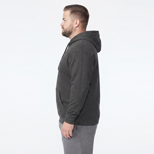 Men's Plus Size Fleece Hoodie Long Sleeve Baggy Drawstring Hood Casual 100% Cotton Oversize Pullover Plus Size Hoodie Men's - Product Image 3