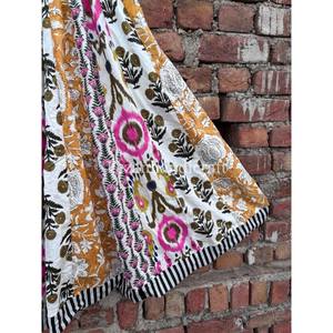 Jupes en coton imprimé Ikat, jupe Kali faite à la main, jupe mi-longue d'été faite à la main, jupe bohème hippie, robe jupe décontractée pour femmes - Product Image 3