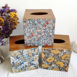 Caja de pañuelos de madera impresa con revestimiento de cedro, caja de pañuelos de madera impresa perfumada para almacenamiento de lujo en el hogar, caja de accesorios al por mayor - Product Image 6