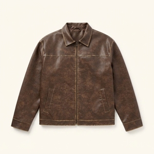 Blouson Bomber en Cuir Véritable pour Homme, Style Motard Classique, à Capuche, Imperméable, Séchage Rapide, Mode Moto et Plein Air - Product Image 4