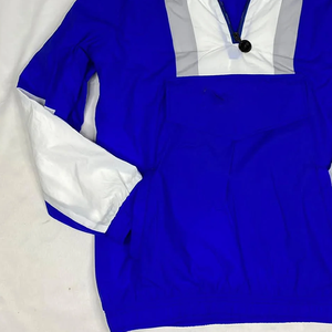 Chaqueta Cortavientos Anorak Zeta Finer Azul Rey con Bloques de Color, Media Cremallera, Ligera, con Capucha y Forro de Microfelpa - Product Image 3