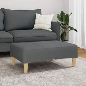 Repose-pieds gris foncé, tabouret et ottoman élégants, fabriqués en contreplaqué polyester et mousse plastique - Product Image 3